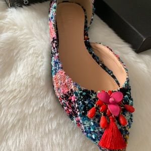 JCrew Audrey tweed flats sz8